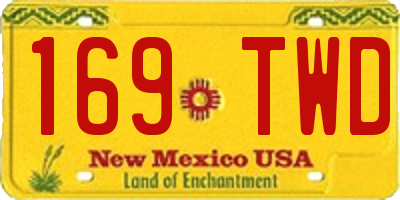 NM license plate 169TWD