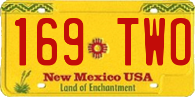 NM license plate 169TWO