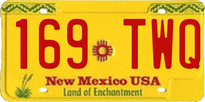 NM license plate 169TWQ
