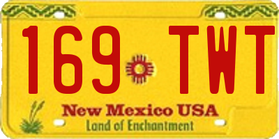 NM license plate 169TWT