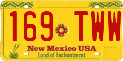 NM license plate 169TWW