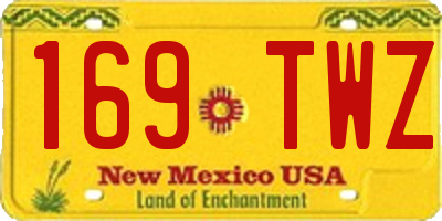 NM license plate 169TWZ