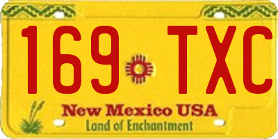 NM license plate 169TXC