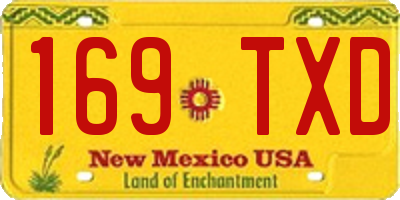 NM license plate 169TXD