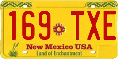 NM license plate 169TXE
