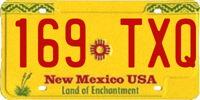 NM license plate 169TXQ