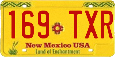 NM license plate 169TXR