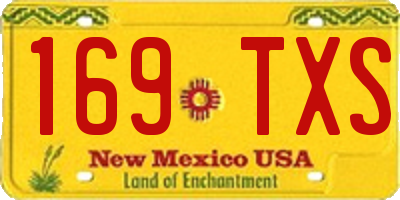 NM license plate 169TXS