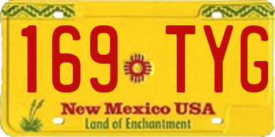 NM license plate 169TYG