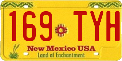 NM license plate 169TYH