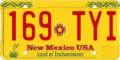 NM license plate 169TYI