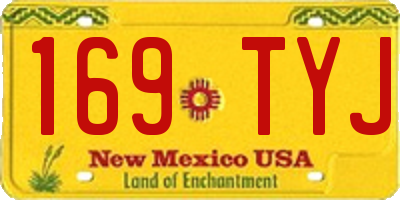NM license plate 169TYJ