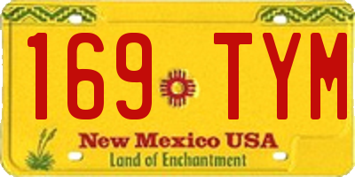 NM license plate 169TYM
