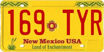NM license plate 169TYR