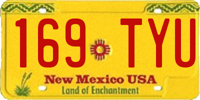 NM license plate 169TYU