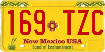 NM license plate 169TZC