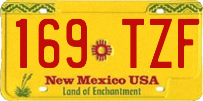 NM license plate 169TZF