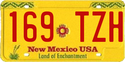 NM license plate 169TZH
