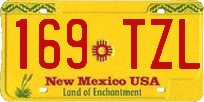 NM license plate 169TZL