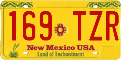 NM license plate 169TZR