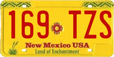 NM license plate 169TZS