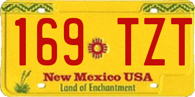 NM license plate 169TZT