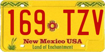 NM license plate 169TZV