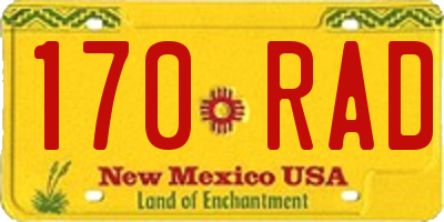 NM license plate 170RAD