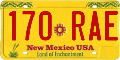 NM license plate 170RAE