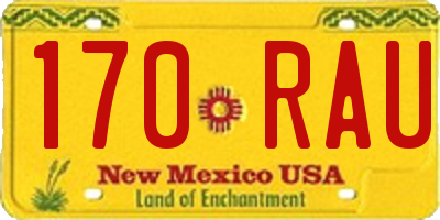 NM license plate 170RAU