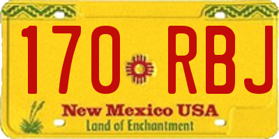 NM license plate 170RBJ