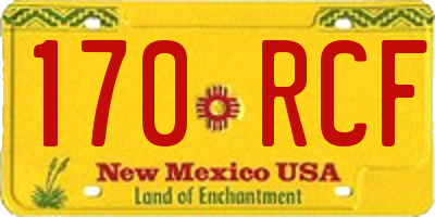 NM license plate 170RCF