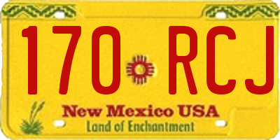 NM license plate 170RCJ