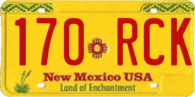 NM license plate 170RCK