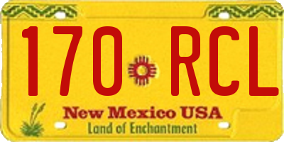 NM license plate 170RCL