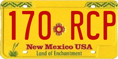 NM license plate 170RCP