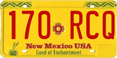 NM license plate 170RCQ