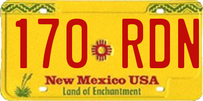 NM license plate 170RDN