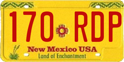 NM license plate 170RDP