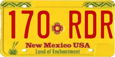 NM license plate 170RDR