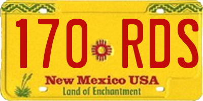 NM license plate 170RDS