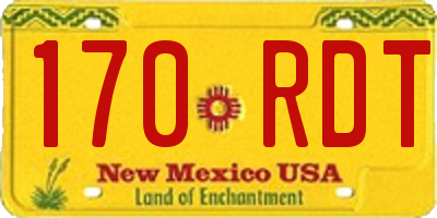 NM license plate 170RDT