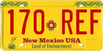 NM license plate 170REF