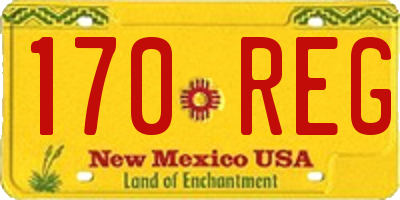 NM license plate 170REG