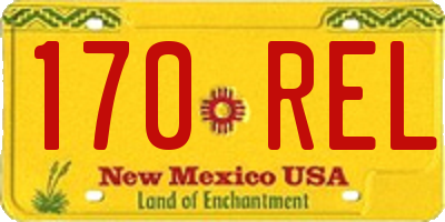 NM license plate 170REL
