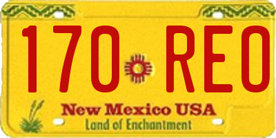 NM license plate 170REO