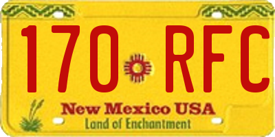 NM license plate 170RFC