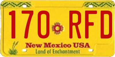 NM license plate 170RFD