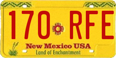 NM license plate 170RFE