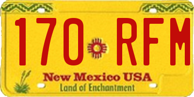 NM license plate 170RFM